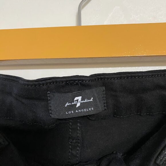 7 For All Mankind High Rise Black Women's Skinny Jeans Size 27 - Picture 10 of 15